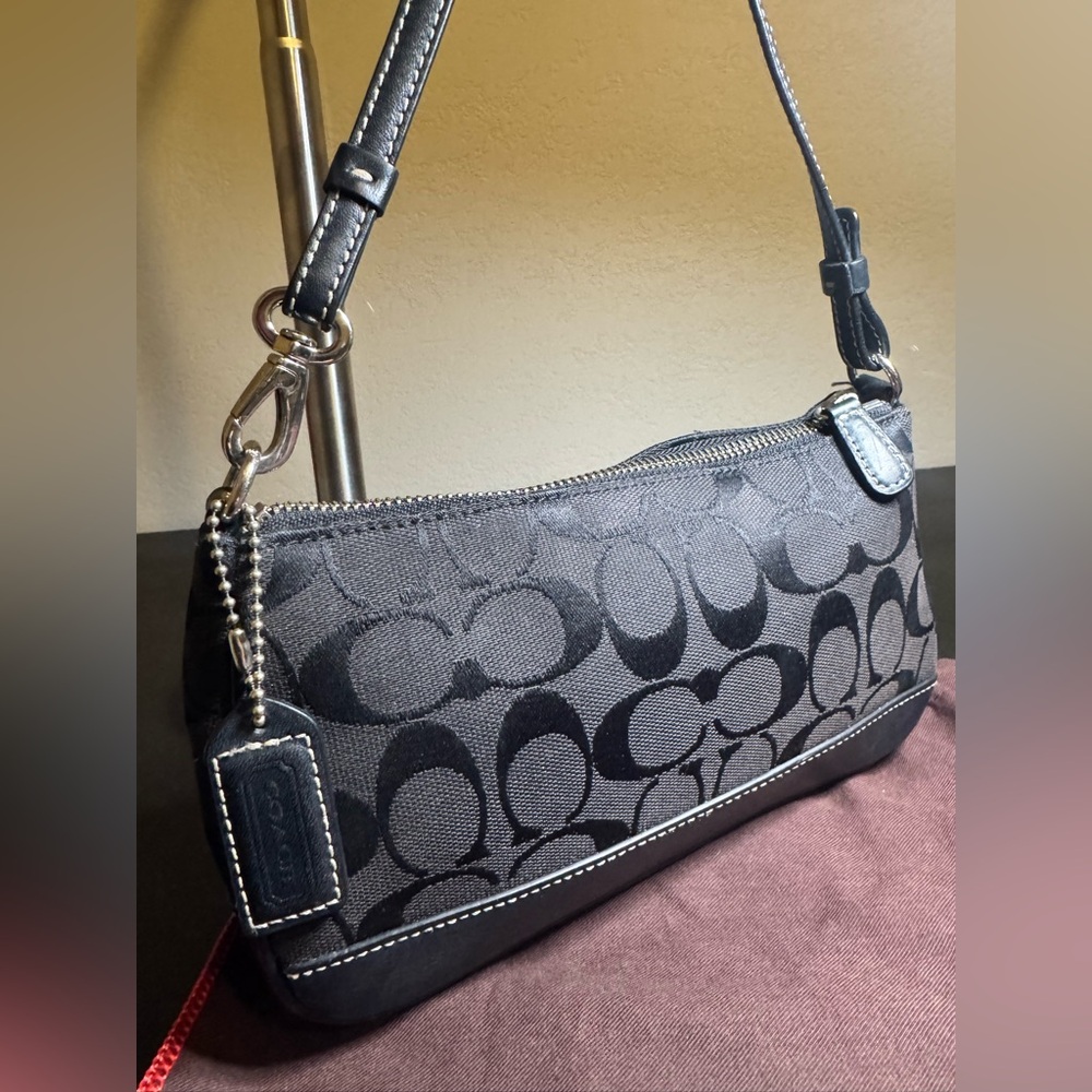 Coach Black Signature Shoulder Bag